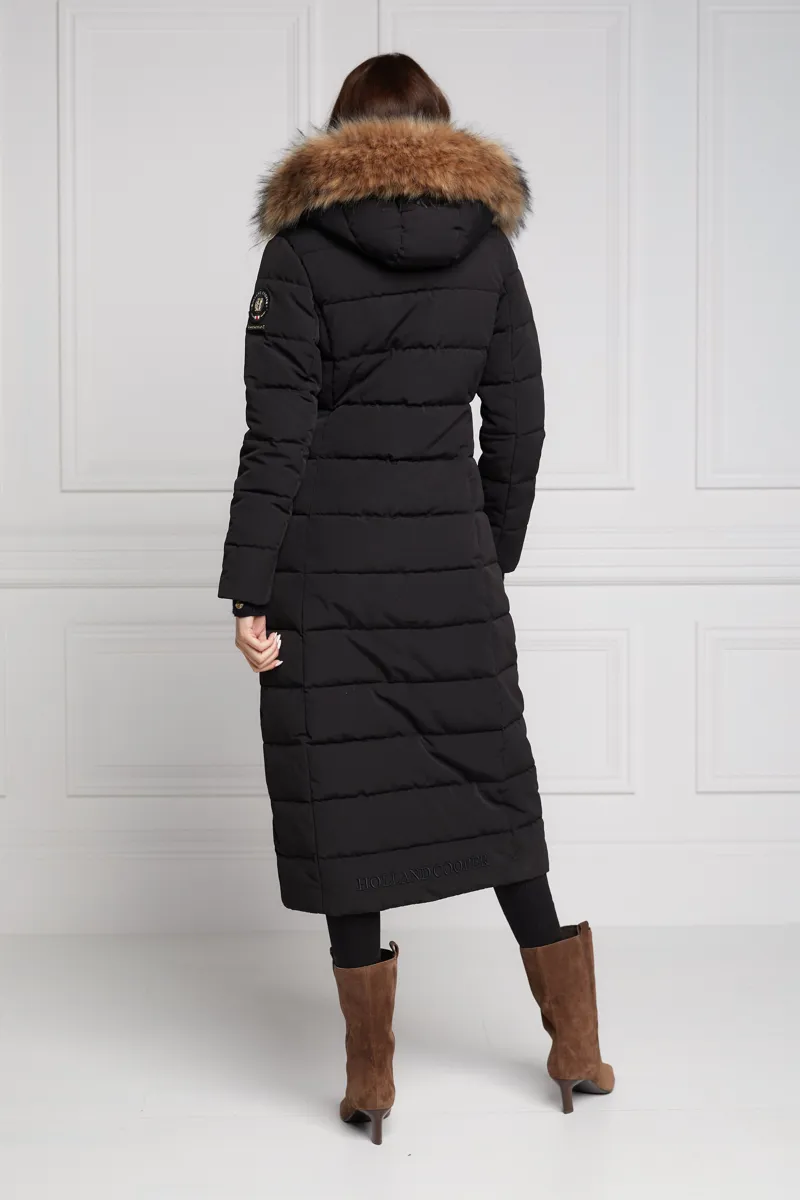 Holland Cooper Longline Coat Black-1